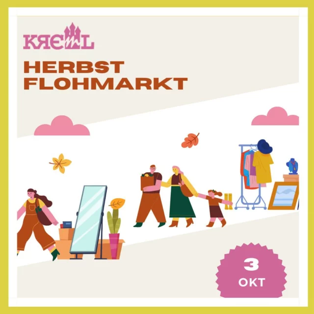 ✨Familientag im Kreml! ✨
Nächste Woche findet wieder unser jährlicher Erlebnistag im Kreml statt!
Ein Tag voller Erlebnisse für die ganze Familie: Flohmarkt, Livemusik von „Elder-Stagemen“, Spielmobil, Holzwerkstatt, Leseinsel und ein spannendes Filmprogramm für Groß & Klein! 🎥📚✨
Kino-Highlights wie „Ronja Räubertochter“ und eine inspirierende Doku rund um Waldkindergärten erwarten euch. Außerdem könnt ihr die Ausstellung „CARGO“ von Thorsten Rosam mit dem Thema: "Menschen auf der Flucht" bestaunen. 
Für das leibliche Wohl sorgt unser Kreml-Café – also nichts wie hin! 🍰☕

Bei Interesse an einem Kurs/Workshop oder an einer Veranstaltung:
(Mehr Infos gibt's auf unserer Website, Link in der Bio)
#Familientag #Erlebnistag #Kremlkulturhaus #Livemusik #Flohmarkt #Filmkunst #limburganderlahn #kulturerleben #diez #aareinrich #hahnstätten